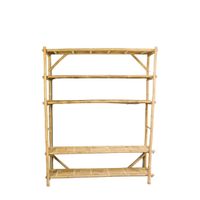 estanteria de pie en bambu natural