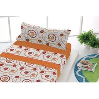 juego sabanas franela dance disponible en varios tamanos y colores - cama 200 - 4 piezas - naranja