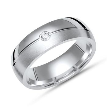 Exclusivo anillo de plata 925 con circonita 6mm