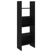 estanteria  libreria de madera negro 60x35x180 cm