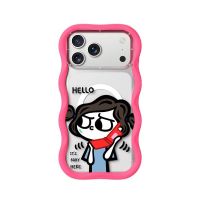 funda para movil youngkit wavy silicona rosa neon compatible con iphone 17 pro max