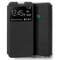 cool funda flip cover liso negro para huawei honor 9x lite