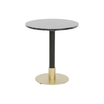 Mesita Auxiliar Metal Marmol 45x45x51 Negro