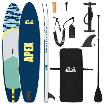 Tabla De Paddle Inflable Apex 366 X 81 X 15 Cm Azul Para Vidaxl