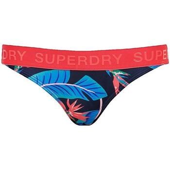 Superdry Bañador Culotte de bikini logo classique bleu marine para mujer