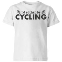 id rather be cycling kids t-shirt - white - 7-8 years