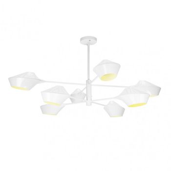 Lampara Blanca De 8 Luces Modelo Beijing