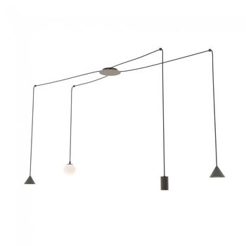 Lámpara de techo madri negro (4 luces)