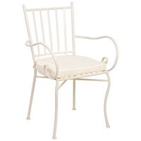 sillon de forja con cojin 58x54x88h cm blanco