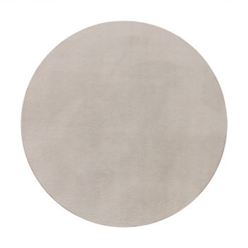 Alfombra suave Solina beige 80 cm redondo