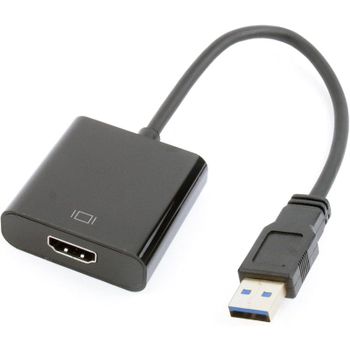 Gembird A-USB3-HDMI-02 Adaptador HDMI a USB 3.0 Hembra/Macho Negro