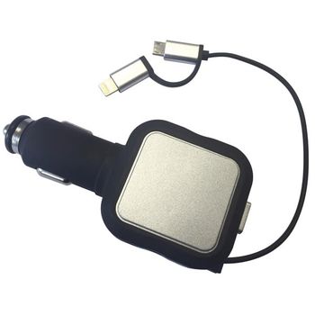 Car Charger with Iphone 6 and Micro USB Head