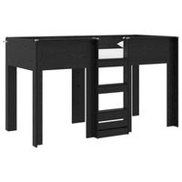 cama individual  cama litera para ninos roble negro 75 x 190 cm
