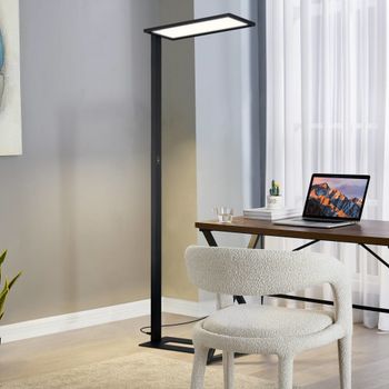 Lámparas de pie para oficina de aluminio negro