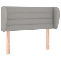 cabecero accesorio para dormir mueble de dormitorio con borde lateral 103 x 23 x 7888 cm tela gris claro tdl0205284