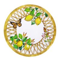 plato pequeno de melamina con estampado de limon o 23 cm