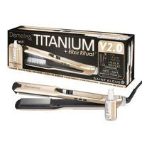 plancha de titanio con vapor v2 con  set alisador elixir ritual saint algue