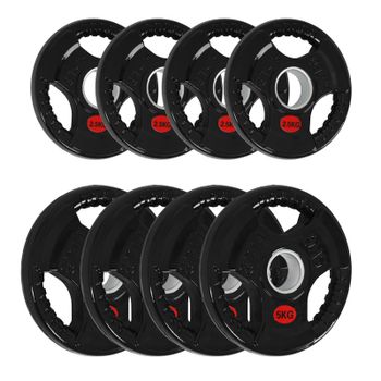Discos de Pesas, 2.5/5/7.5/10/15/20 kg, Discos de Hierro Fundido Ø30/50 mm, Antideslizantes/Resistentes al Agua, Discos Metálicos para Barras