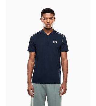 EA7 para hombre. 7M001523_AF21505 Camiseta Tennis Pro azul (S), Casual, Poliéster, Manga corta