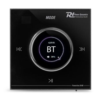 Amplificador Empotrable Power Dynamics PowerlineB100B 4x25W RMS BT Táctil USB MicroSD Mando
