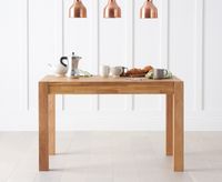 ex-display verona 120cm oak dining table