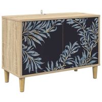 mueble de tv dokkum 69 x 33 x 50 cm sonoma madera de ingenieria vidaxl
