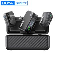 microfono de solapa inalambrico boya boyamic 2 para iphone 1516 telefonos inteligentes android dispositivos tipo c camaras microfono de solapa con cancelacion de ruido ia para grabacion de video
