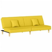sofa cama de tela amarillo claro vidaxl