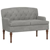 sofa amoroso con botones acolchados gris claro 111 x 65 x 79 cm vidaxl