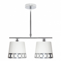 lampara dalia blancoplata regulable 50x15