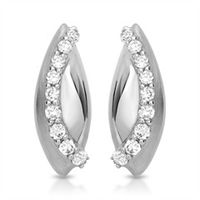 pendientes modernos de plata 925 con circonita ovalada