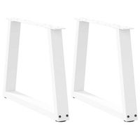 patas para mesa de centro en forma de v 2 unidades color blanco 50 x 42-433 cm acero vidaxl