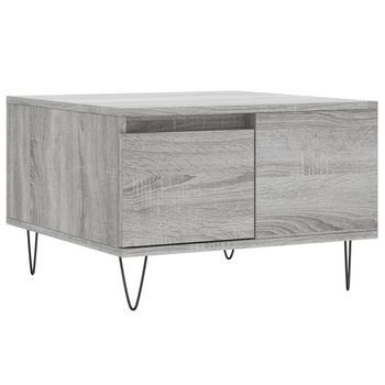 Mesa De Centro，mesa Auxiliar，mesa De Café Madera Contrachapada Gris Sonoma 55x55x36,5 Cm
