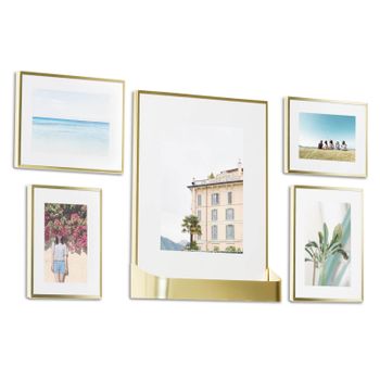 Umbra Matinee Gallery Frames (Set of 5) - Matte Brass