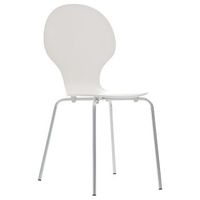silla de comedor apilable diego madera blanco 45x43x86 cm clp