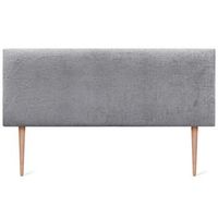 dhome cabecero de lana natural 145x115cm con patas camas 140135 - gris claro