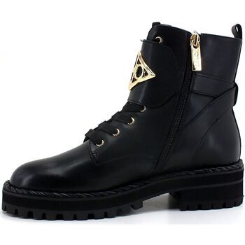 Liu Jo Botines Pink 127 Biker Pelle Logo Gold Black SF1017P0102 para mujer