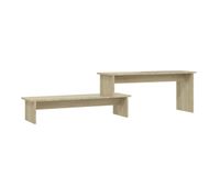 mueble para tv madera contrachapada roble sonoma 180x30x43 cm
