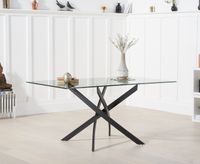 mara 160cm glass dining table