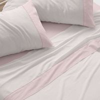 juego de sabanas 50 algodon 50 poliester diseno rayitas 180 x 190200 cm - coral - burrito blanco
