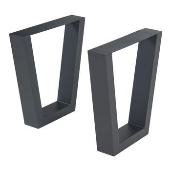 Set De 2 Patas De Mesa Lalling 43 X 25/40 Cm - Negro [en.casa]