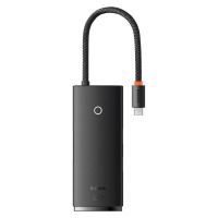 hub baseus 6 puertos 5000 mbits modelo wkqx050001 con hdmi y lector sd
