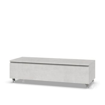 Cómoda Astra Blanco Piedra En Melamina Con 4 Ruedas
