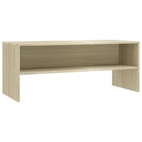 mueble de tv madera contrachapada color roble 100x40x40cm vidaxl