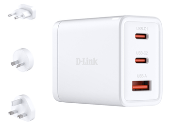 CARGADOR GAN DLINK DCP-651 65W USB-C1/C2 USB-A MAX 1,5A 110-240V