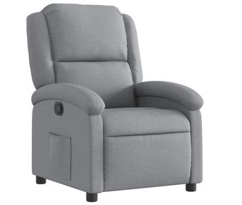 Vidaxl sillón reclinable de tela gris claro