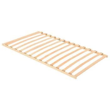 Somier De Lamas Marrón 120 X 190 Cm Madera De Haya Sólida Vidaxl