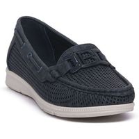 laura biagiotti mocasines calf navy para mujer