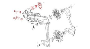 Sram rear derailleur b bolt and limit screw kit x01 eagle