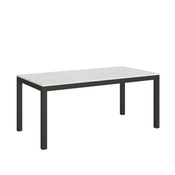 Mesa Extensible 90x180/284 Cm Everyday Evolution Fresno Blanco Estructura Antracita